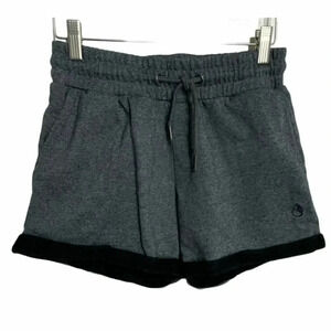 Icyzone S gray/blk workout lounge cuffed shorts‎